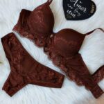 Conjunto Isadora em renda e poliamida - Treviso Lingerie
